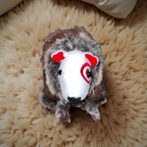 TARGET Plush Bullseye Eskimo Fur Coat Dog Plush 6”